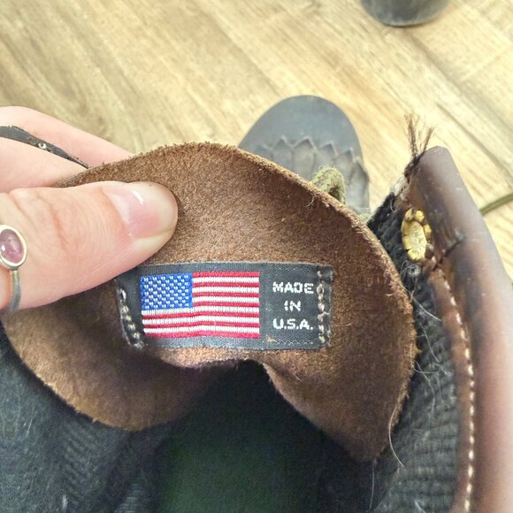 Laredo Leather Western Lace Up Boots Dark Brown Boho 8.5 - Picture 7 of 9